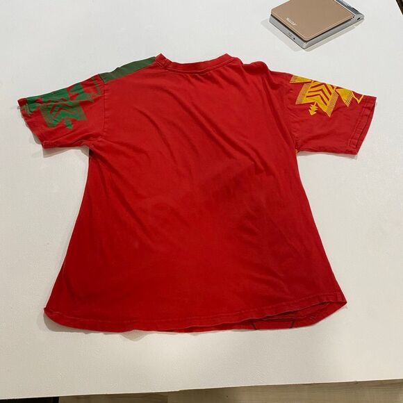 Red Ape Graphic Tee Shirt Medium – Tribal Print Streetwear Red Multicolor - Picture 2 of 7